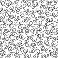 Abstract vector texture. Black and white. Calligraphic swirls on a white background.